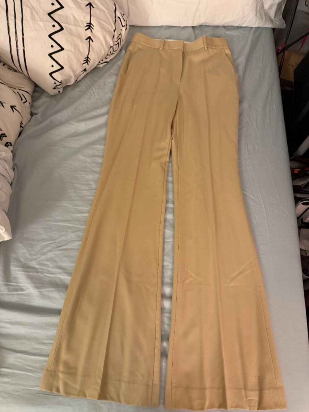 Theory Demitria HW Pants Size 2 Cardamom Sleek Flannel 2 M0801214 NEW $325 - Picture 4 of 6